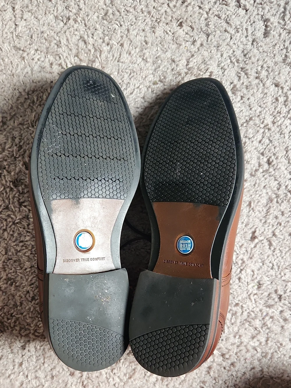 Nunn Bush Brown Leather Derby Shoes
